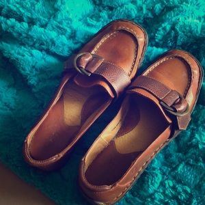 Born Leather Loafers with buckle